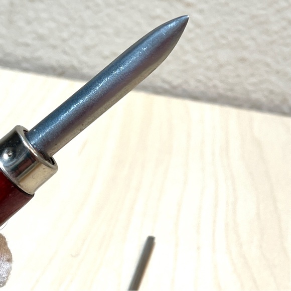 2 Intaglio Etching Printmaking Tools. Burin & burnisher. For Zinc plates. EUC - Picture 6 of 7